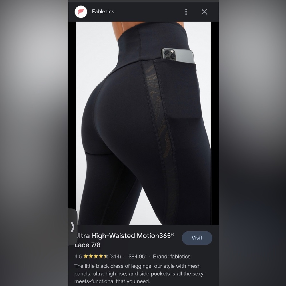 Fabletics Ultra High-Waisted Motion 365 Lace 7/8 Leggings size 2X